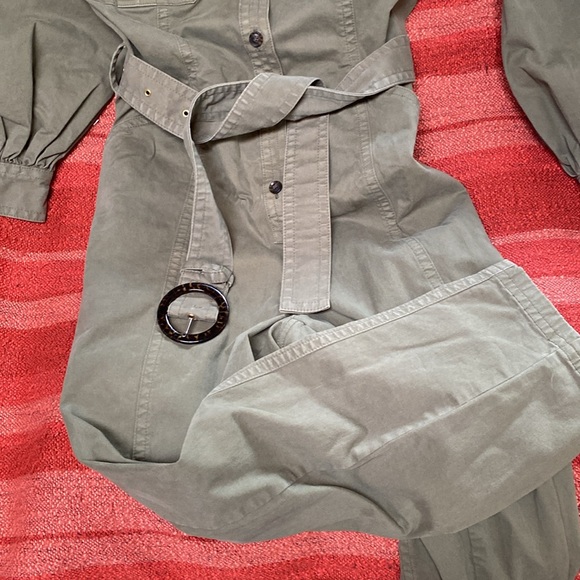 BANANA REPUBLIC KHAKI JUMPSUIT FLIGHT SUIT SZ LARGE - Picture 7 of 9